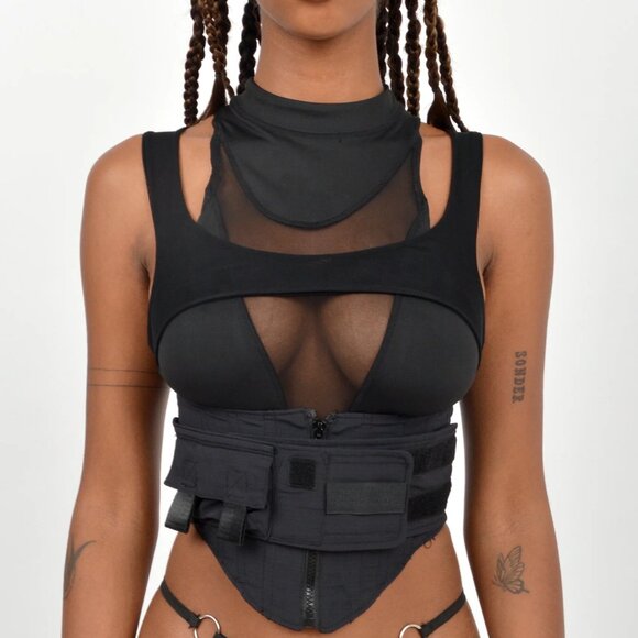 Namilia Corset Tactical Top Black Medium - Picture 2 of 8